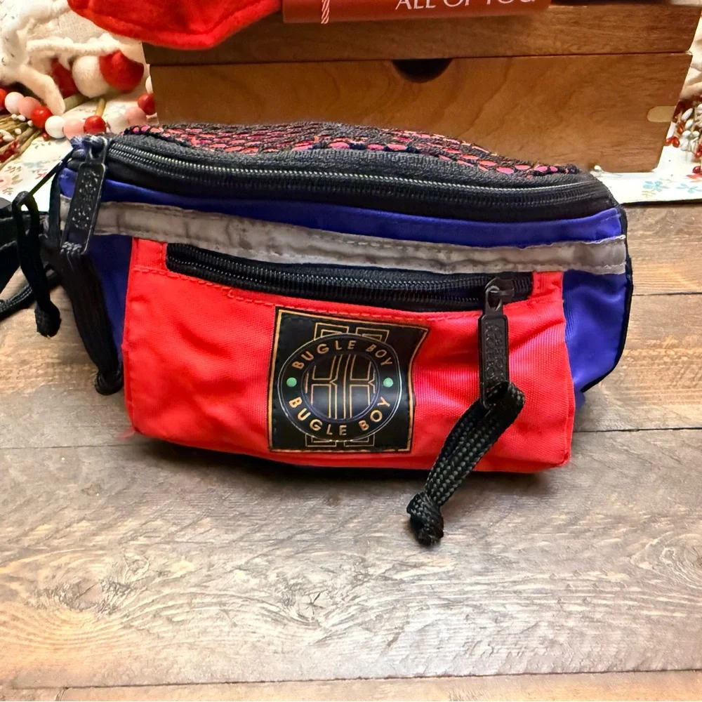 Yaasss Vintage Bugle Boy Sport Neon Y2K 90’s Fanny Pack Reteo 5 Pockets